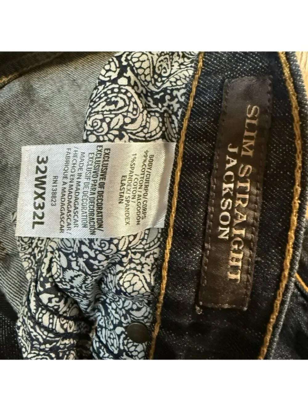 Cody James Jackson Slim Straight Mens 32x32 Western Blue Denim Jeans